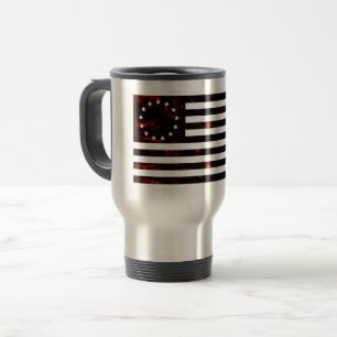 Mug De Voyage Drapeau de Betsy Ross, Ligne artistique enflammée