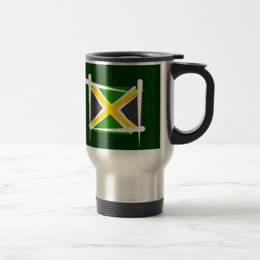Mug De Voyage Drapeau de brosse de la Jamaïque (Droit)