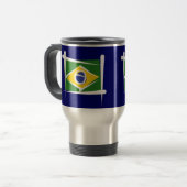 Mug De Voyage Drapeau de brosse du Brésil (Devant gauche)