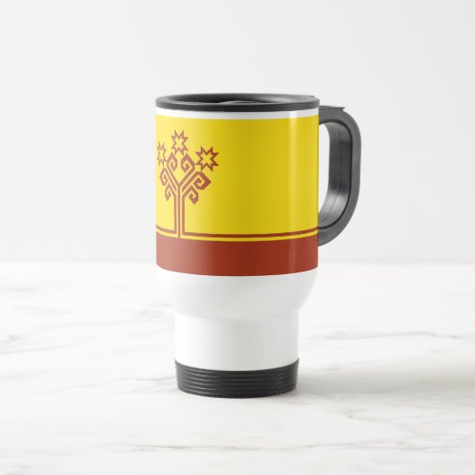 Mug De Voyage Drapeau de Chuvashia (Devant droit)