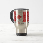 Mug De Voyage Drapeau de coeur de la coutume I du Canada (Devant gauche)