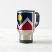 Mug De Voyage Drapeau de Denver, Colorado (Devant droit)