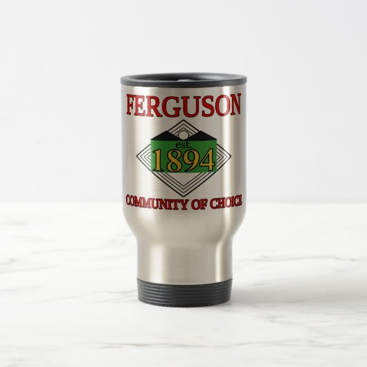 Mug De Voyage Drapeau de Ferguson, Missouri (Centre)