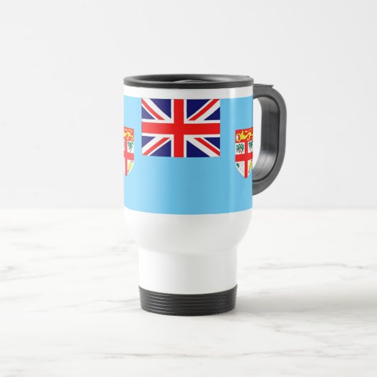 Mug De Voyage Drapeau de Fidji (Devant droit)