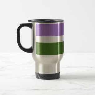 Mug De Voyage Drapeau de fierté genderqueer de SlipperyJoe lavan