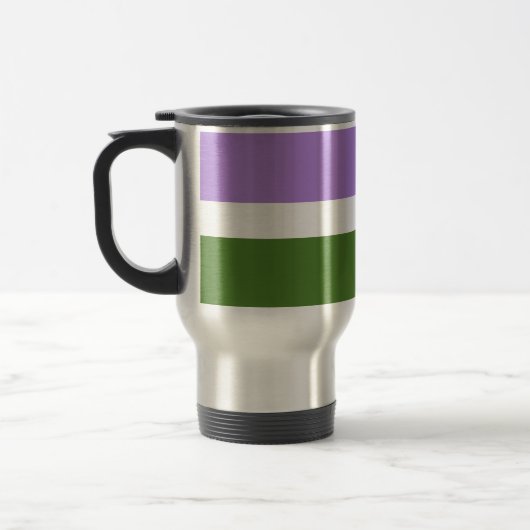 Mug De Voyage Drapeau de fierté genderqueer de SlipperyJoe lavan (Gauche)