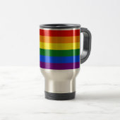 Mug De Voyage Drapeau de fierté Progress Pride de SlipperyJoe si (Devant droit)