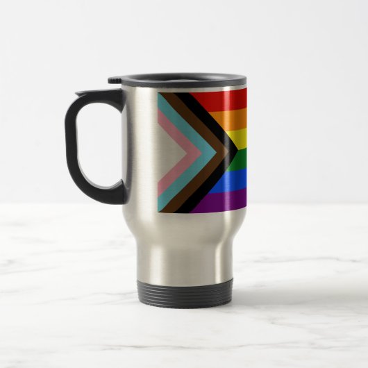 Mug De Voyage Drapeau de fierté Progress Pride de SlipperyJoe si (Gauche)