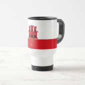 Mug De Voyage Drapeau de Gibraltar (Devant droit)