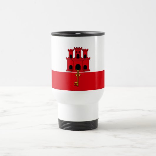 Mug De Voyage Drapeau de Gibraltar (Centre)