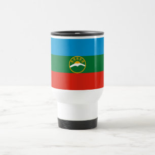Mug De Voyage Drapeau de Karatchaïevo-Tcherkessie
