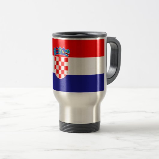 Mug De Voyage Drapeau de la Croatie (Devant droit)