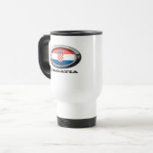 Mug De Voyage Drapeau de la Croatie dans le cadre en acier (Devant gauche)