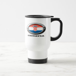 Mug De Voyage Drapeau de la Croatie dans le cadre en acier