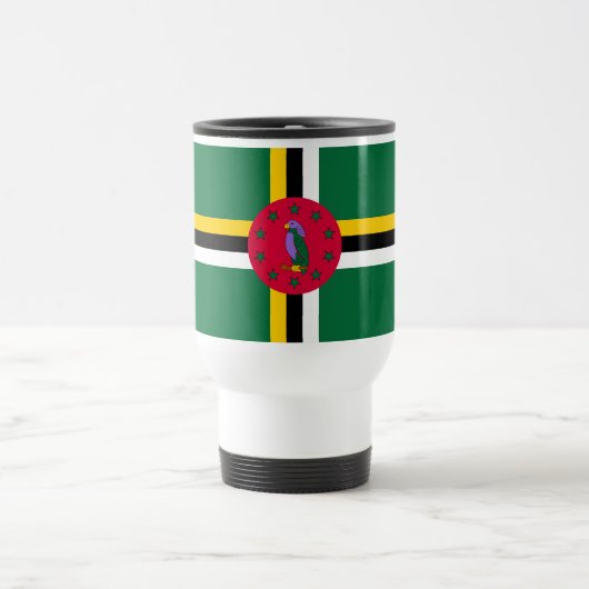 Mug De Voyage Drapeau de la Dominique (Centre)
