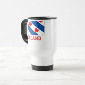 Mug De Voyage Drapeau de la Frise avec le nom (Devant gauche)