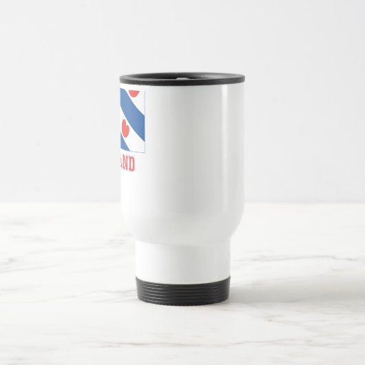 Mug De Voyage Drapeau de la Frise avec le nom (Centre)