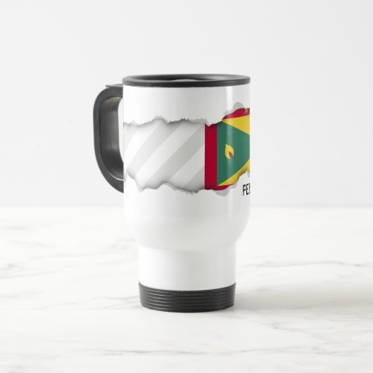 Mug De Voyage Drapeau de la Grenade (Devant gauche)