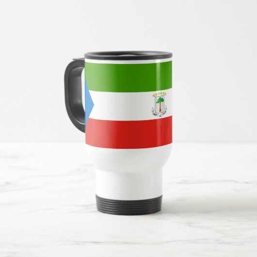 Mug De Voyage Drapeau de la Guinée équatoriale (Devant gauche)
