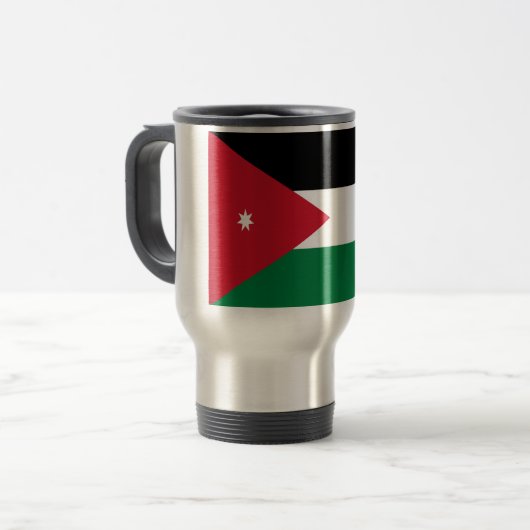 Mug De Voyage Drapeau de la Jordanie (Devant gauche)