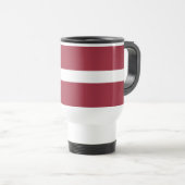 Mug De Voyage Drapeau de la Lettonie (Devant droit)