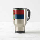 Mug De Voyage Drapeau de la Serbie (Devant droit)