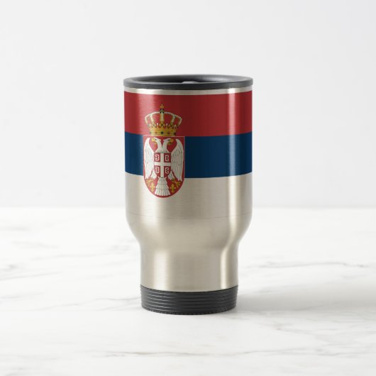 Mug De Voyage Drapeau de la Serbie (Centre)