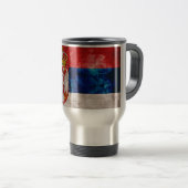 Mug De Voyage Drapeau de la Serbie patinée (Devant droit)