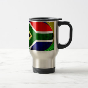Mug De Voyage Drapeau de l'Afrique du Sud : motif de tourbillon
