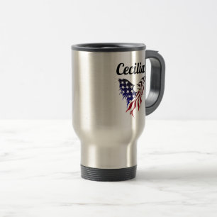 Mug De Voyage Drapeau de l'aigle de Cecilia