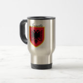 Mug De Voyage Drapeau de l'Albanie (Devant gauche)