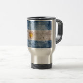 Mug De Voyage Drapeau de l'Argentine patinée (Devant droit)