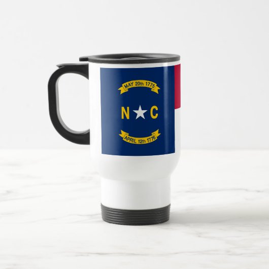 Mug De Voyage Drapeau de l'État de Caroline du Nord (Gauche)