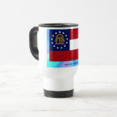 Mug De Voyage Drapeau de l'État de Géorgie (Devant gauche)