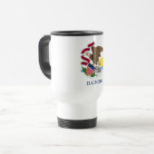 Mug De Voyage Drapeau de l'État de l'Illinois (Devant gauche)