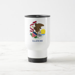 Mug De Voyage Drapeau de l'État de l'Illinois