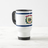 Mug De Voyage Drapeau de l'État de Virginie-Occidentale (Devant gauche)