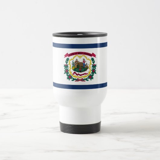 Mug De Voyage Drapeau de l'État de Virginie-Occidentale (Centre)