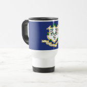 Mug De Voyage Drapeau de l'État du Connecticut (Devant gauche)