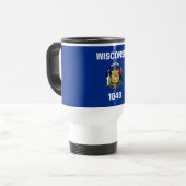Mug De Voyage Drapeau de l'État du Wisconsin (Devant gauche)
