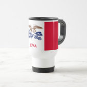 Mug De Voyage Drapeau de l'Iowa (Devant droit)