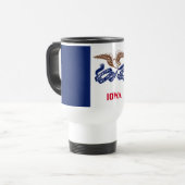 Mug De Voyage Drapeau de l'Iowa (Devant gauche)