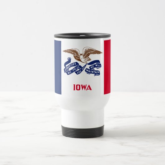 Mug De Voyage Drapeau de l'Iowa (Centre)