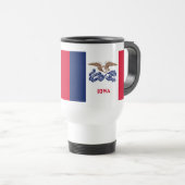 Mug De Voyage Drapeau de l'Iowa (Devant droit)