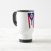 Mug De Voyage Drapeau de l'Ohio : la bannière Buckeye State (Devant gauche)