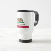 Mug De Voyage Drapeau de l'ours de Californie : État de Cali Gol (Devant droit)