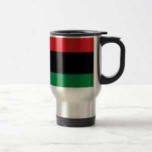 Mug De Voyage Drapeau de l'UNIA panafricain rouge noir et vert