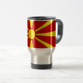Mug De Voyage Drapeau de Macédoine du Nord (Devant droit)