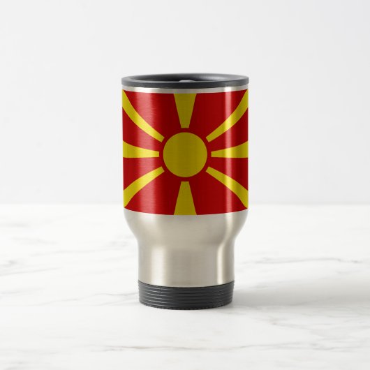 Mug De Voyage Drapeau de Macédoine du Nord (Centre)