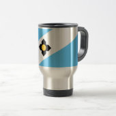 Mug De Voyage Drapeau de Madison, Wisconsin (Devant droit)